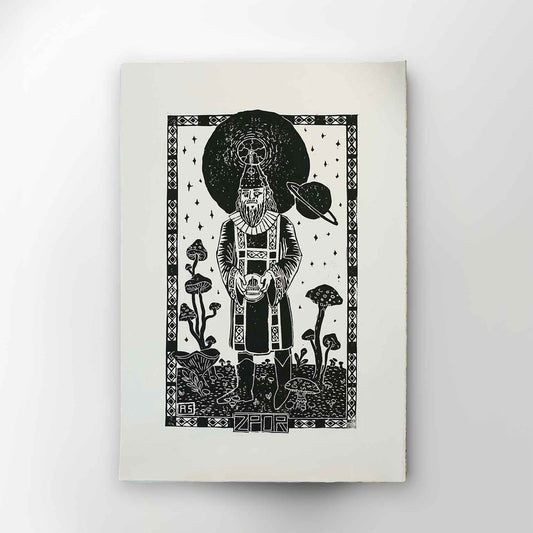 Zpor Linocut Print